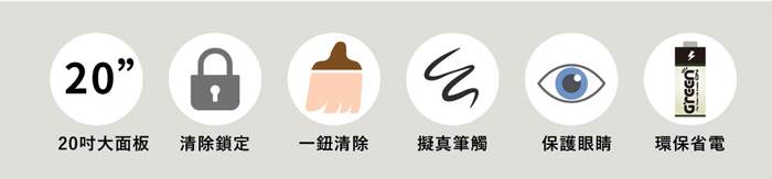 6種功能,Green Board 20吋電紙板 給你大大的滿足